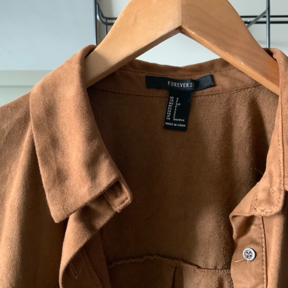 Velvet Oversized Button Down Shirt - Picture 3 of 3